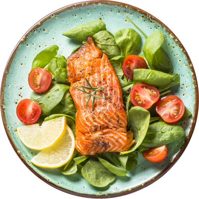 plate-of-food-for-keto-diet salmon for what is keto diet
